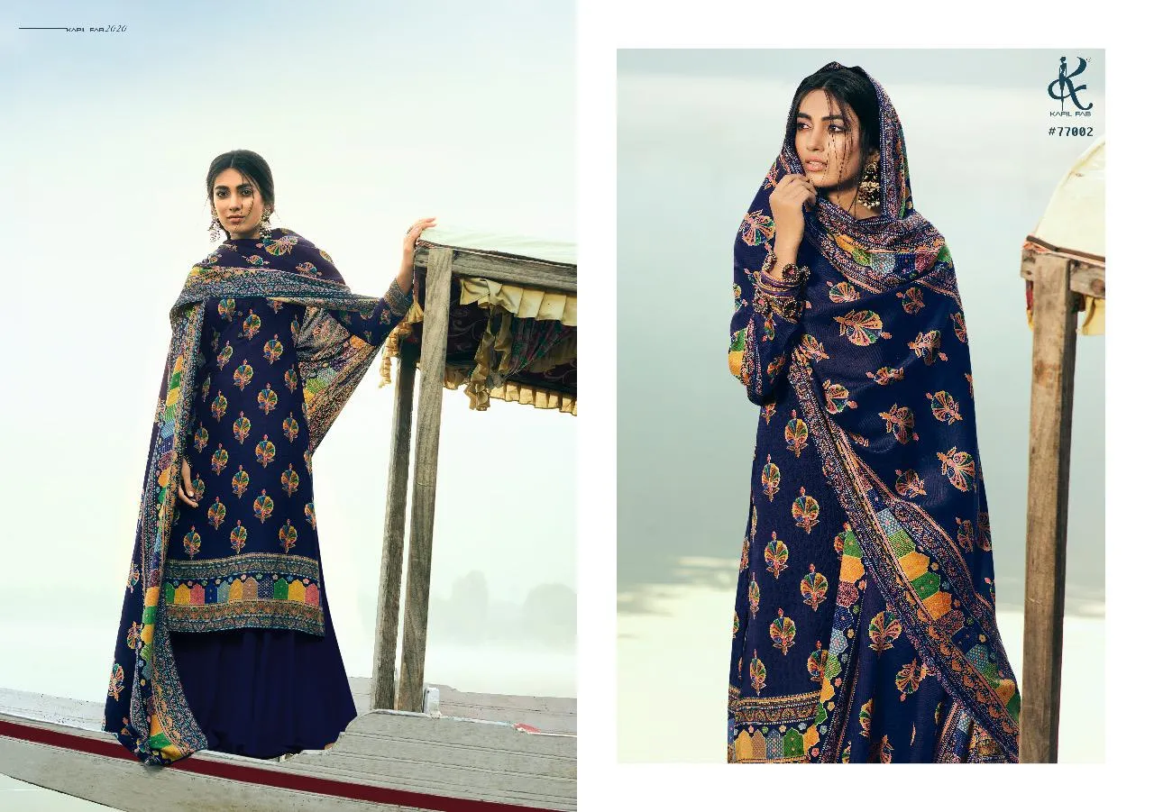 Kesar Presents Aazeen Pashmina Printed Casual Wear Salwar Suits