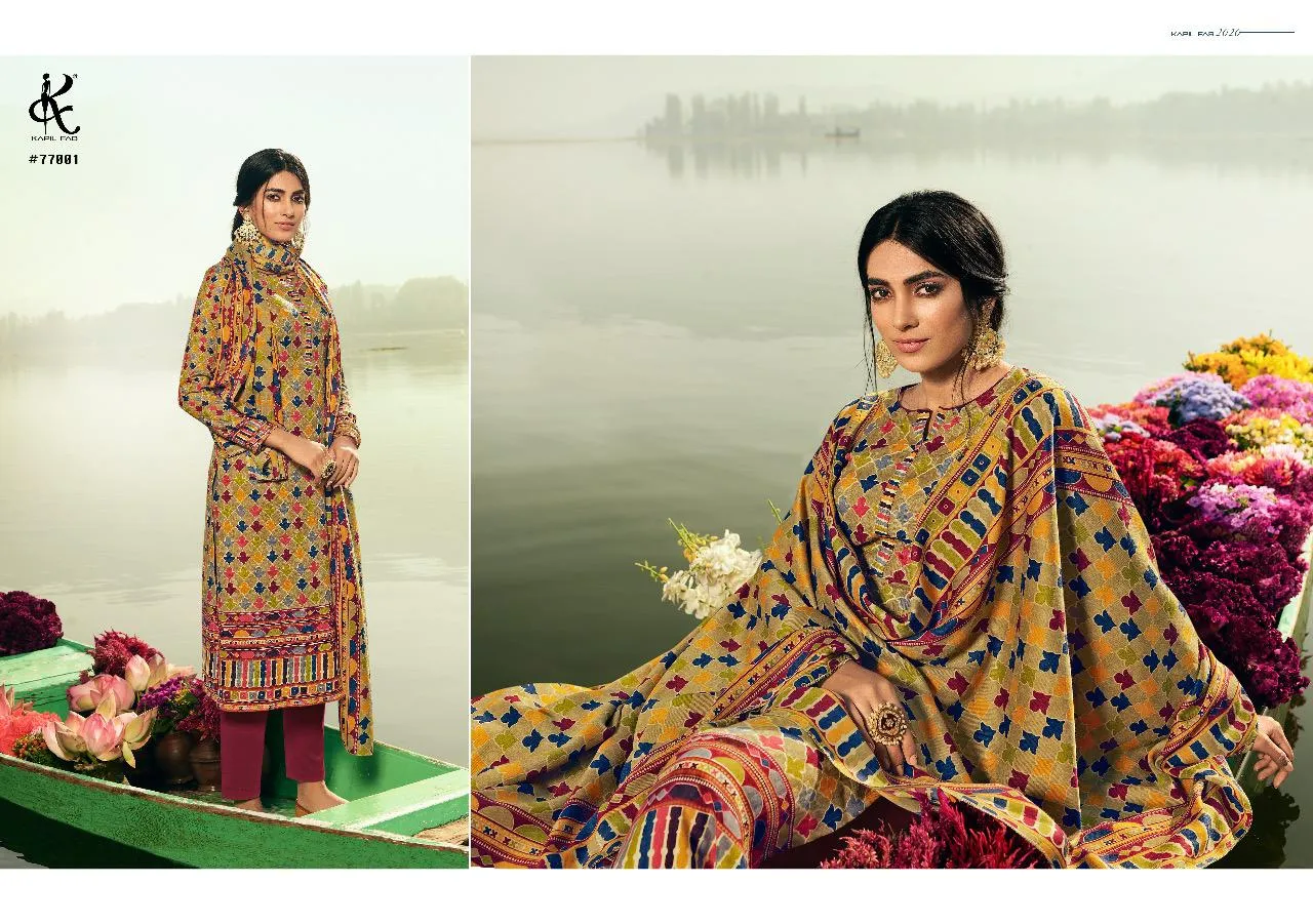 Kesar Presents Aazeen Pashmina Printed Casual Wear Salwar Suits