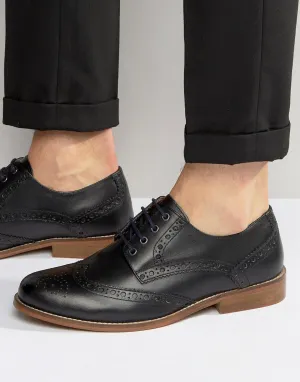 KG By Kurt Geiger Gloucester Brogues In Black Leather