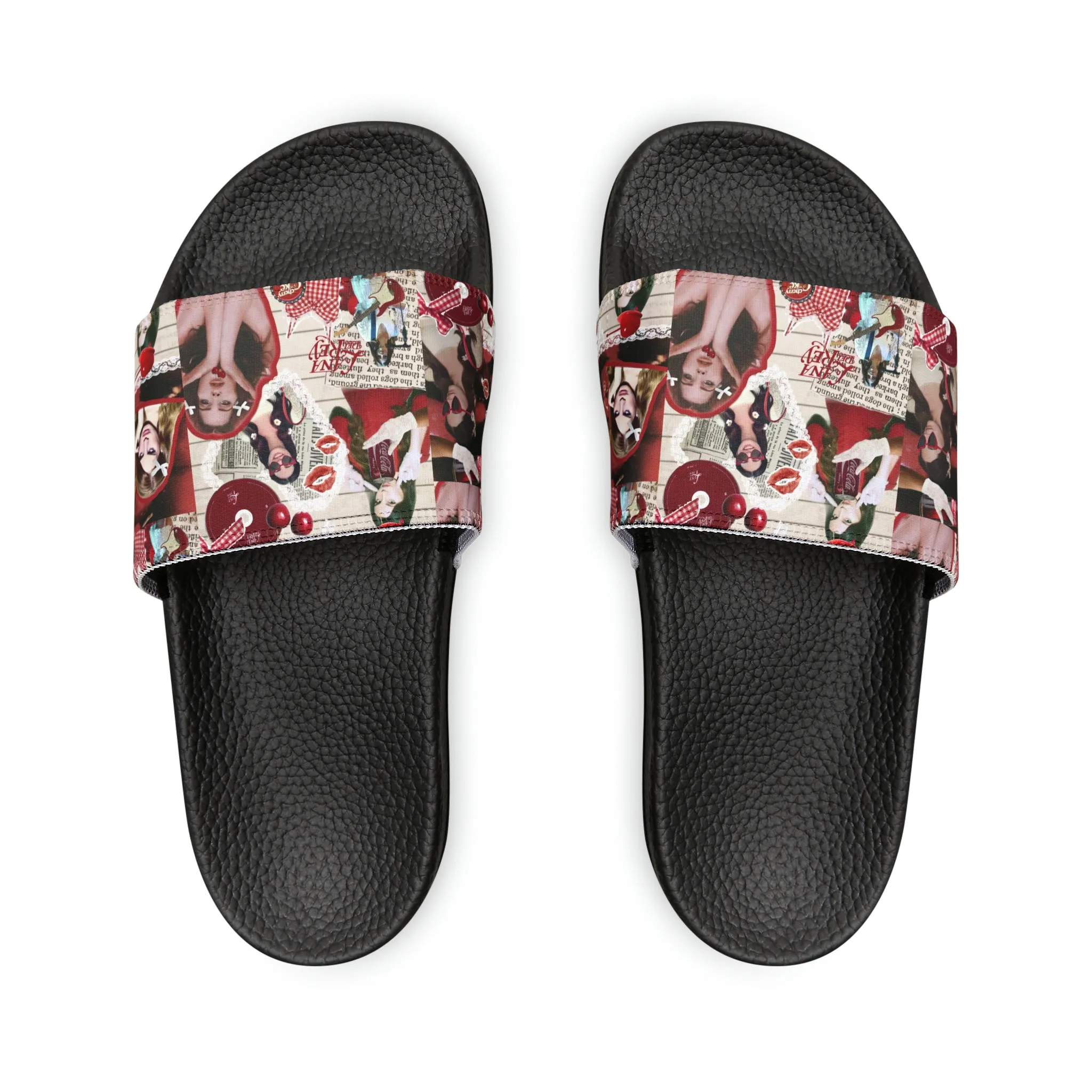 Lana Del Rey Cherry Coke Collage Youth Slide Sandals