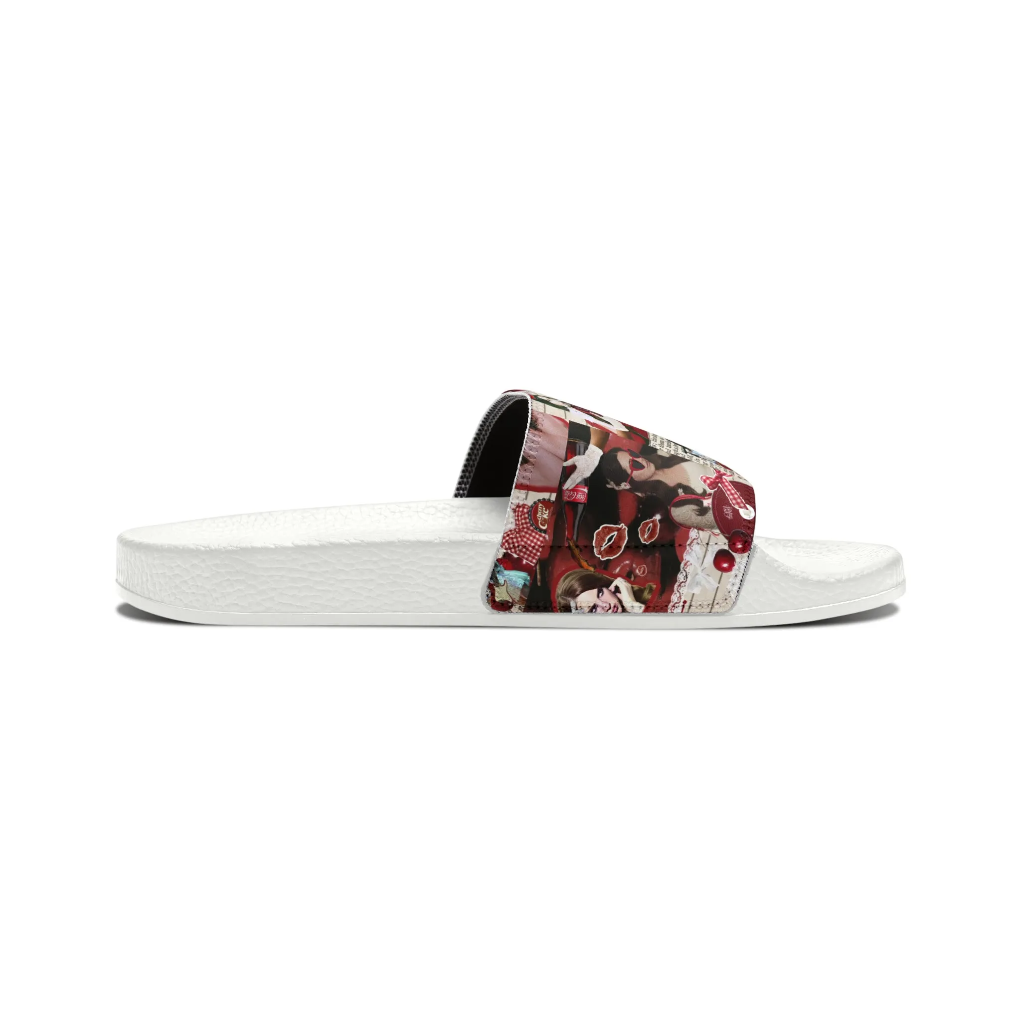 Lana Del Rey Cherry Coke Collage Youth Slide Sandals
