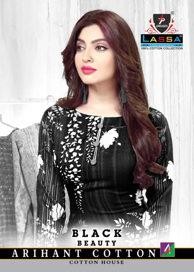 Lassa Presents Black Beauty Pure Cotton Casual Wear Salwar Suits