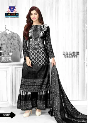 Lassa Presents Black Beauty Pure Cotton Casual Wear Salwar Suits