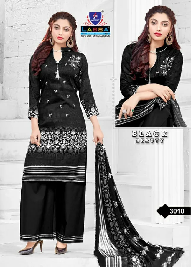 Lassa Presents Black Beauty Pure Cotton Casual Wear Salwar Suits