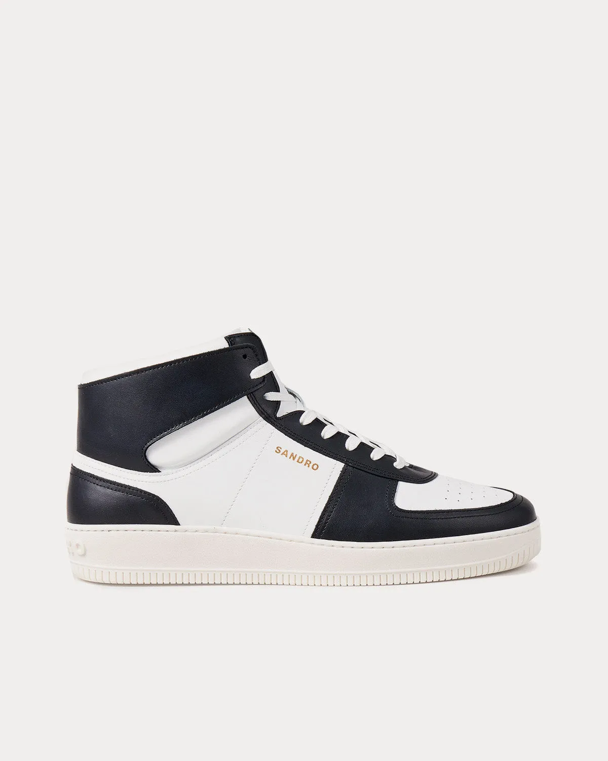Leather Black / White High Top Sneakers