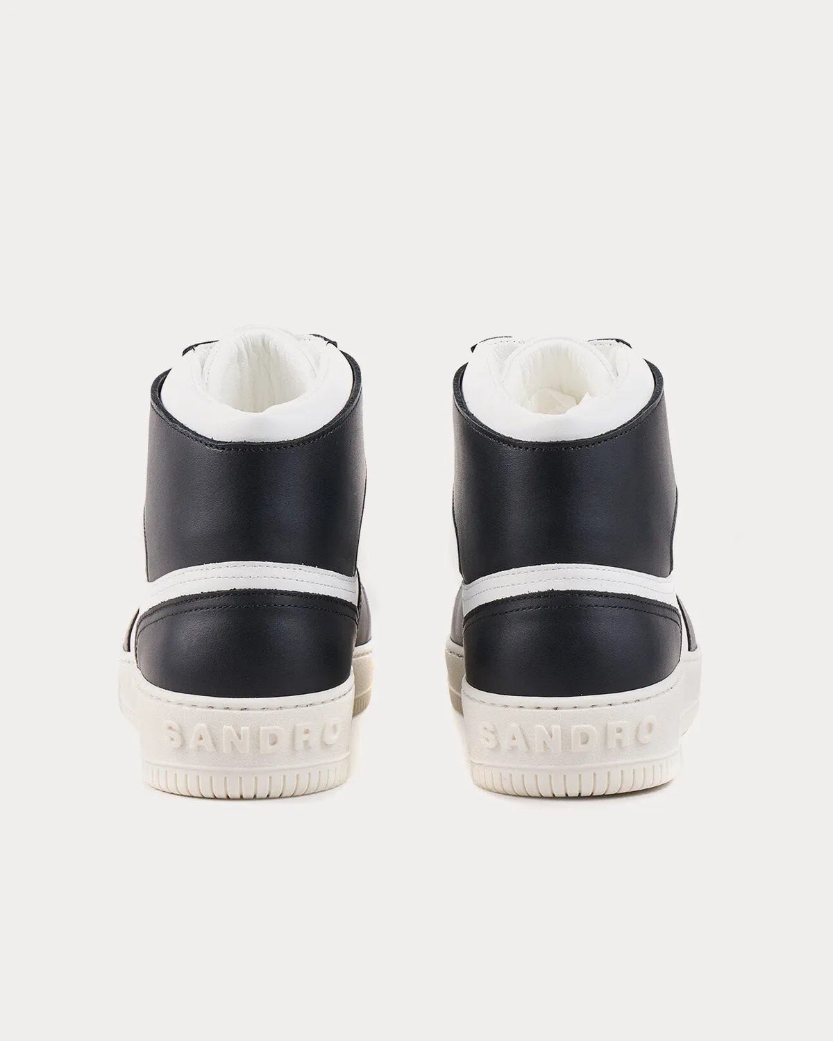 Leather Black / White High Top Sneakers