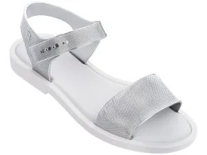 Melissa Mar Chrome AD Silver Flat Sandal For Women