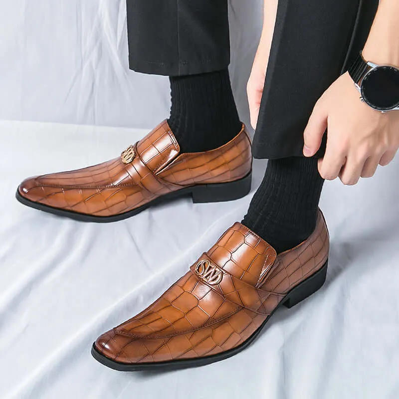 Men's Textured Leather Formal Shoes