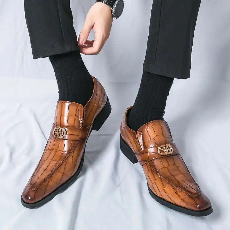 Men's Textured Leather Formal Shoes
