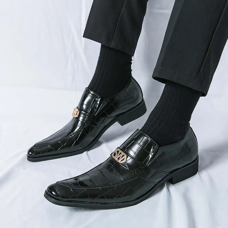 Men's Textured Leather Formal Shoes