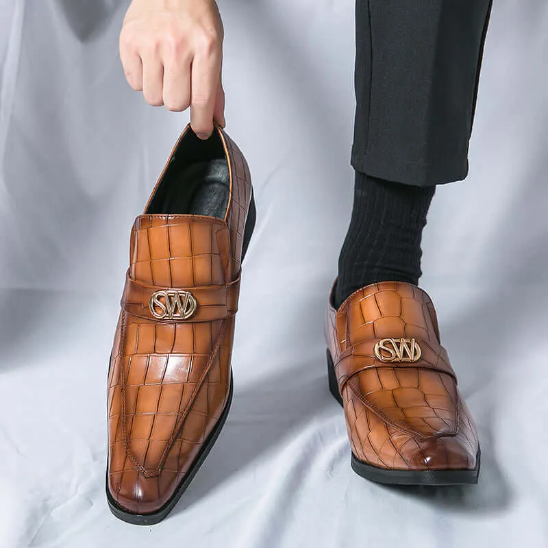 Men's Textured Leather Formal Shoes