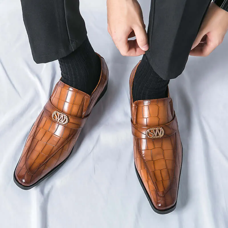 Men's Textured Leather Formal Shoes