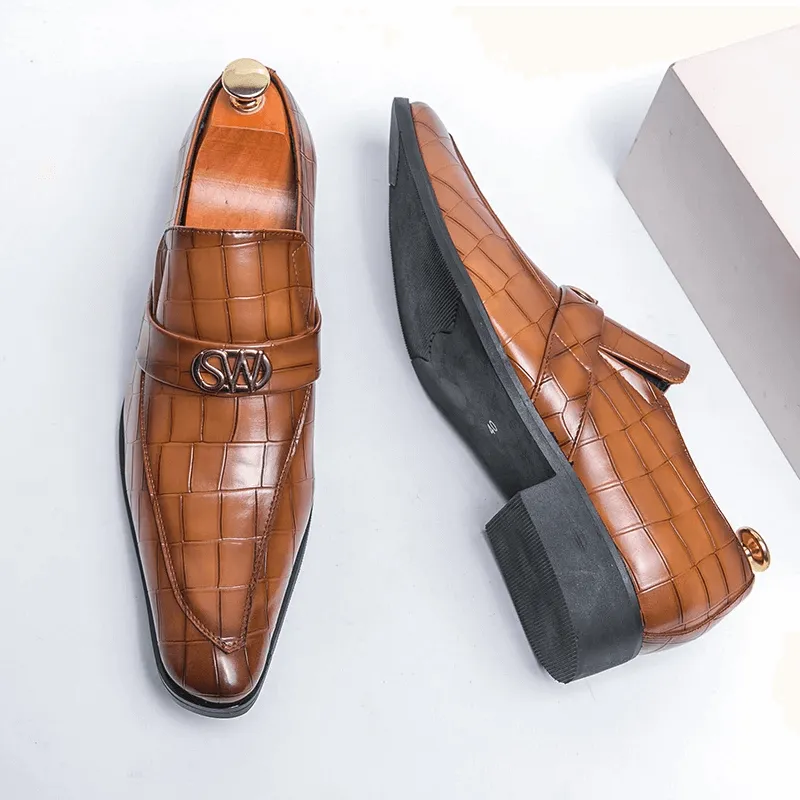Men's Textured Leather Formal Shoes