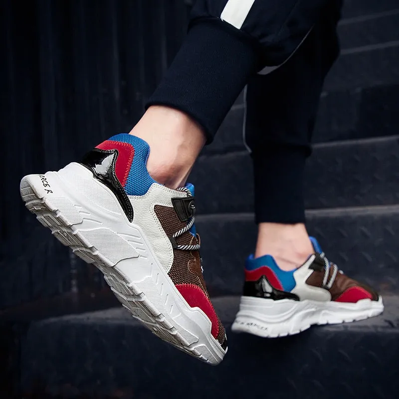 MERCY RX97 Chunky Leather/Mesh Sneakers - Multi