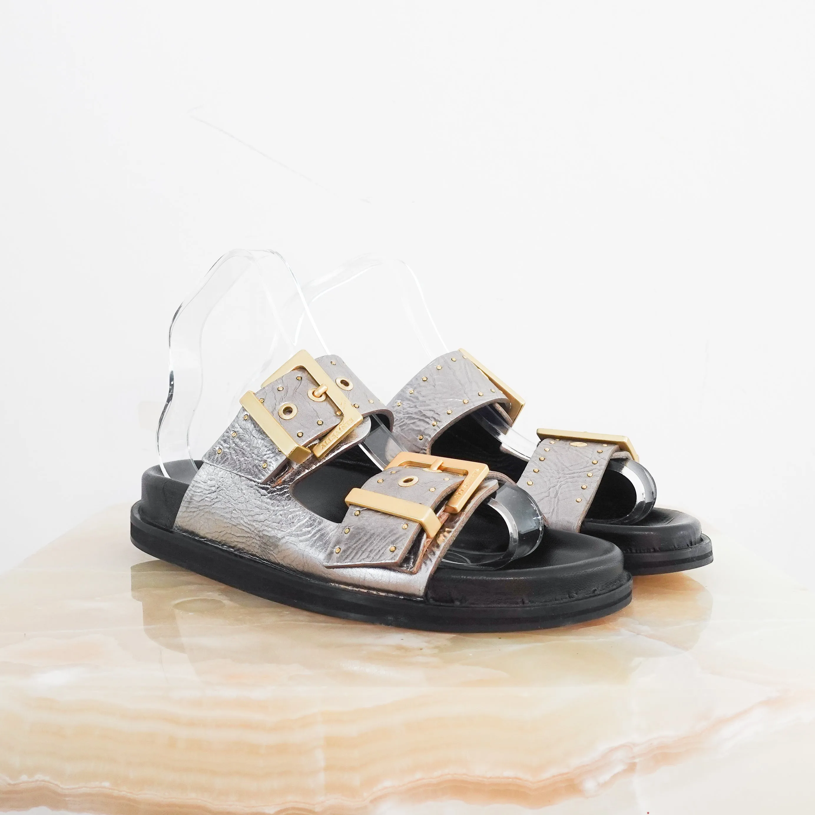 Metallic sandals RRP £150