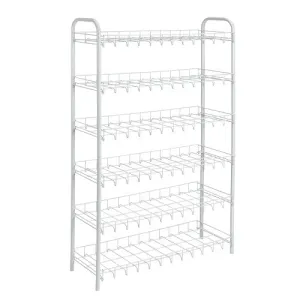 Metaltex USA Inc. Shoe Rack, White, 18-Pair
