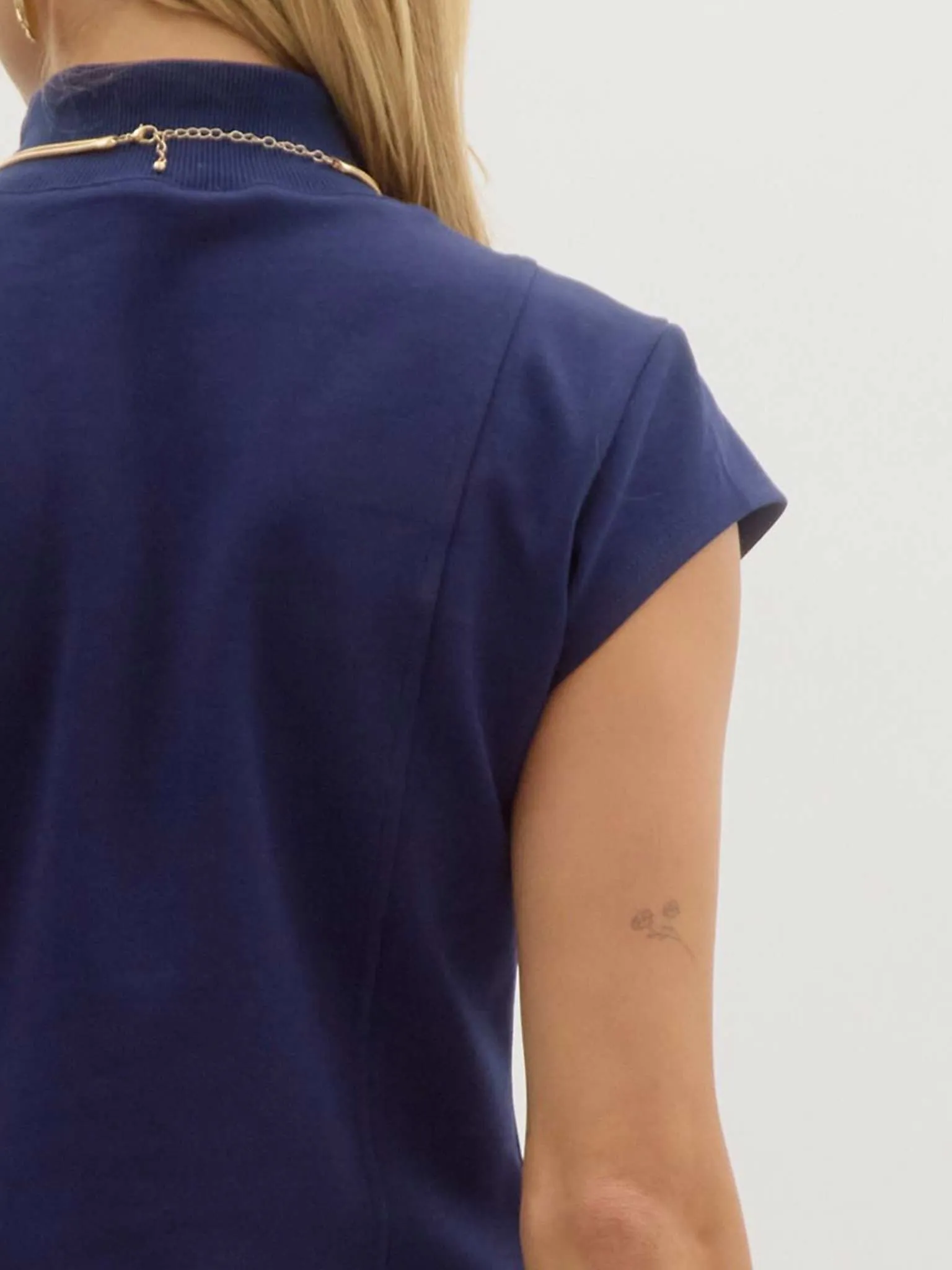 Mock Neck Midi Dress