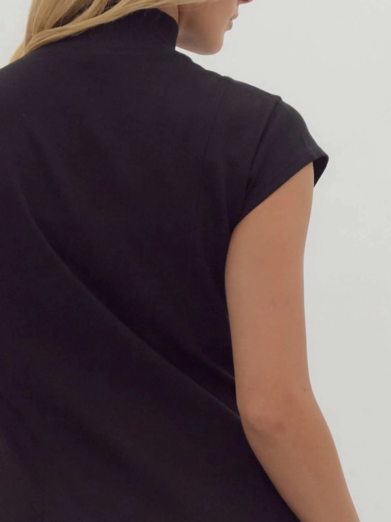 Mock Neck Midi Dress