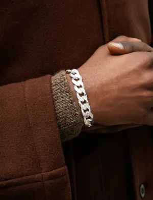 Moto Bracelet Polished Silver