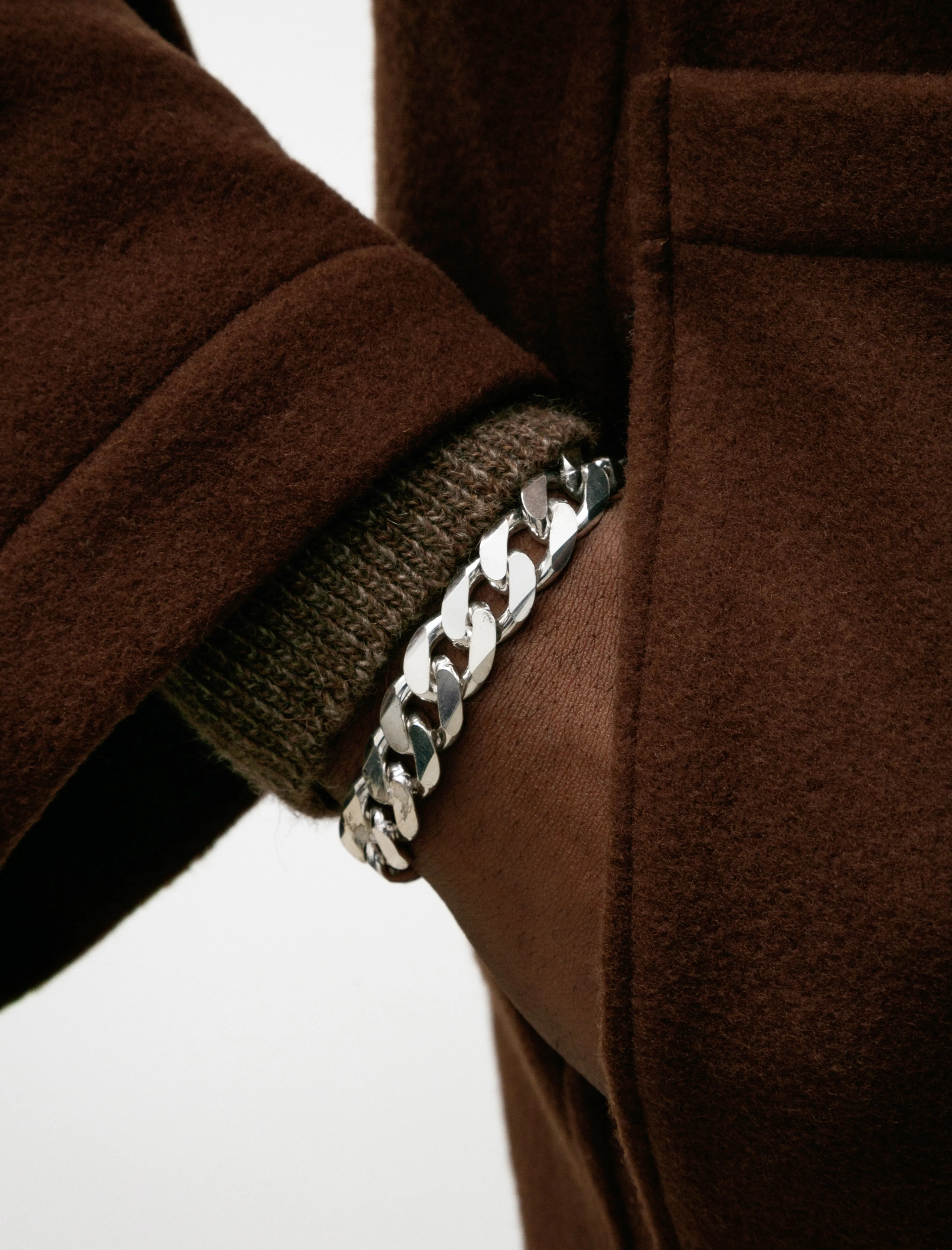 Moto Bracelet Polished Silver