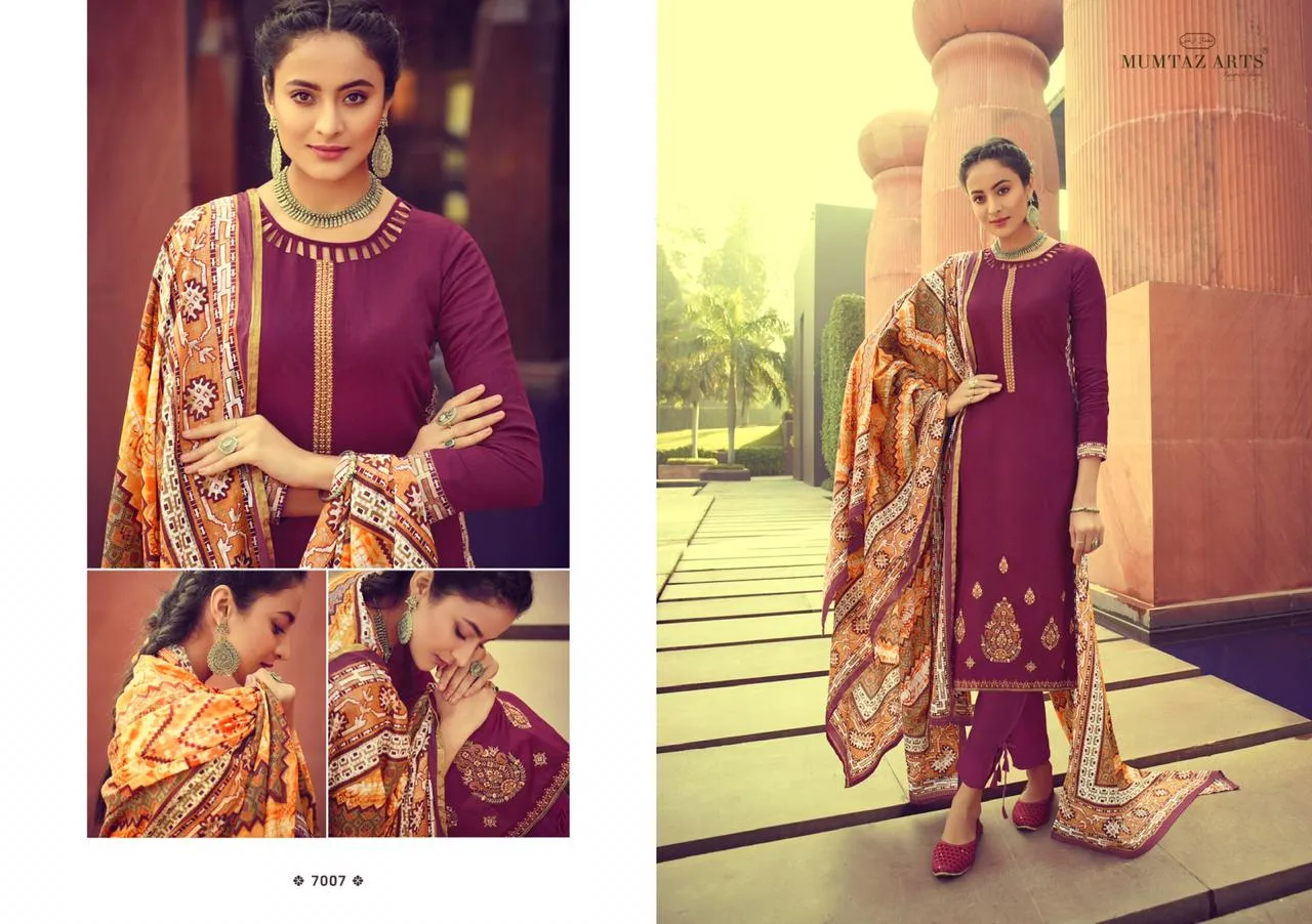 Mumtaz Arts Ikkat Patola Pakistani Casual Wear Embroidery Salwar Kameez