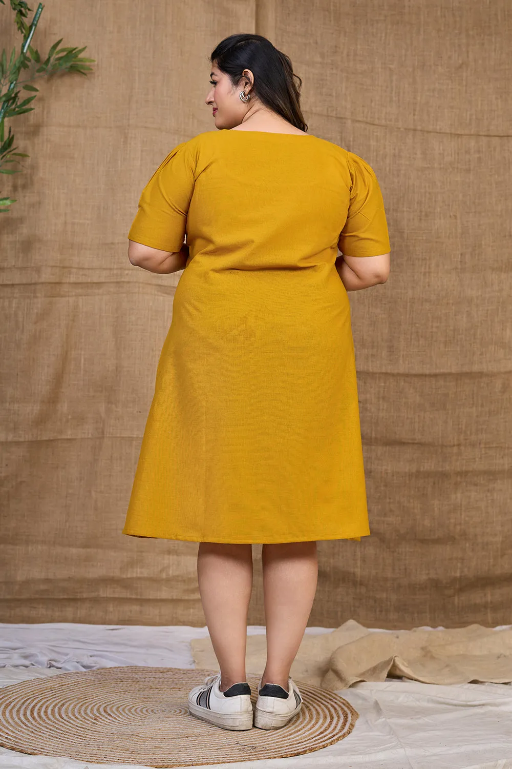 Mustard Yellow Casual Summer Dress