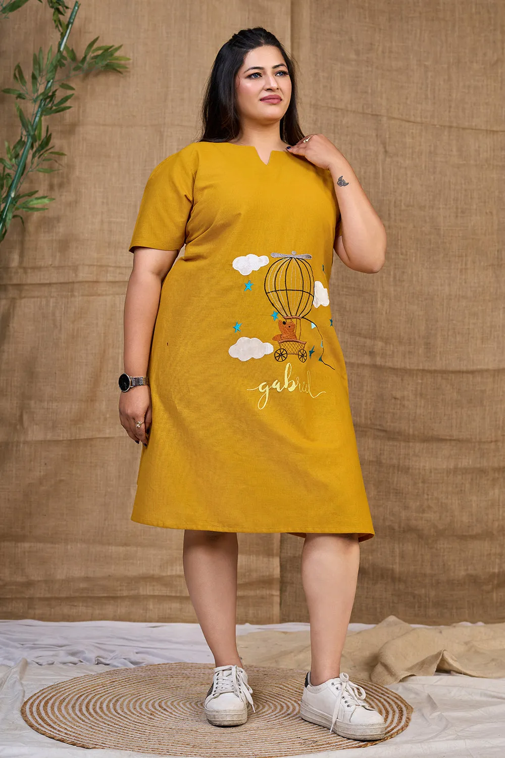 Mustard Yellow Casual Summer Dress