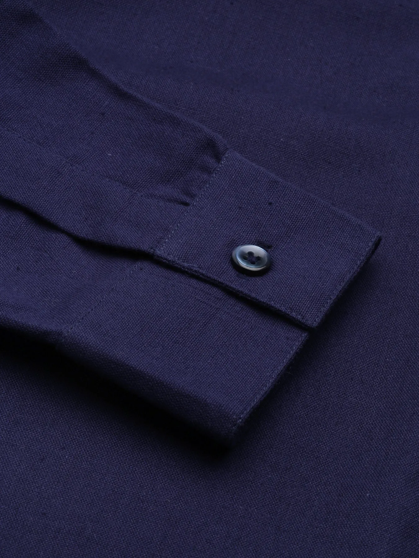 Navy Blue Airy-Linen Shirt