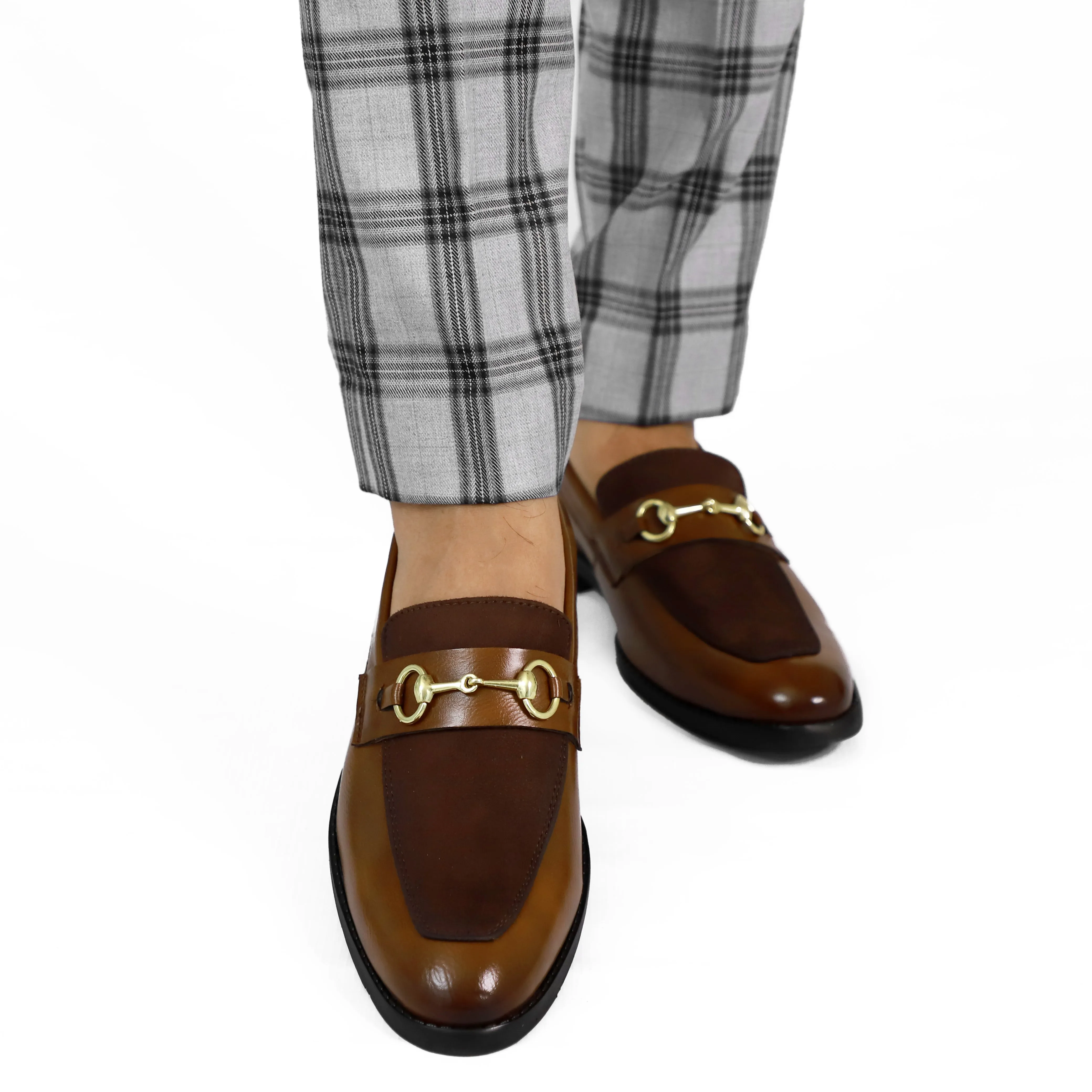 NICHE Tan Brown Presto Horsebit Loafers
