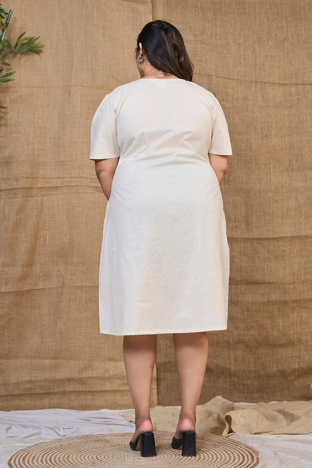 Off white casual summer dress