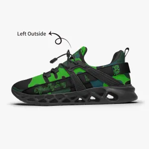Officially Sexy Green Army Camouflage Collection Mesh Running Shoes