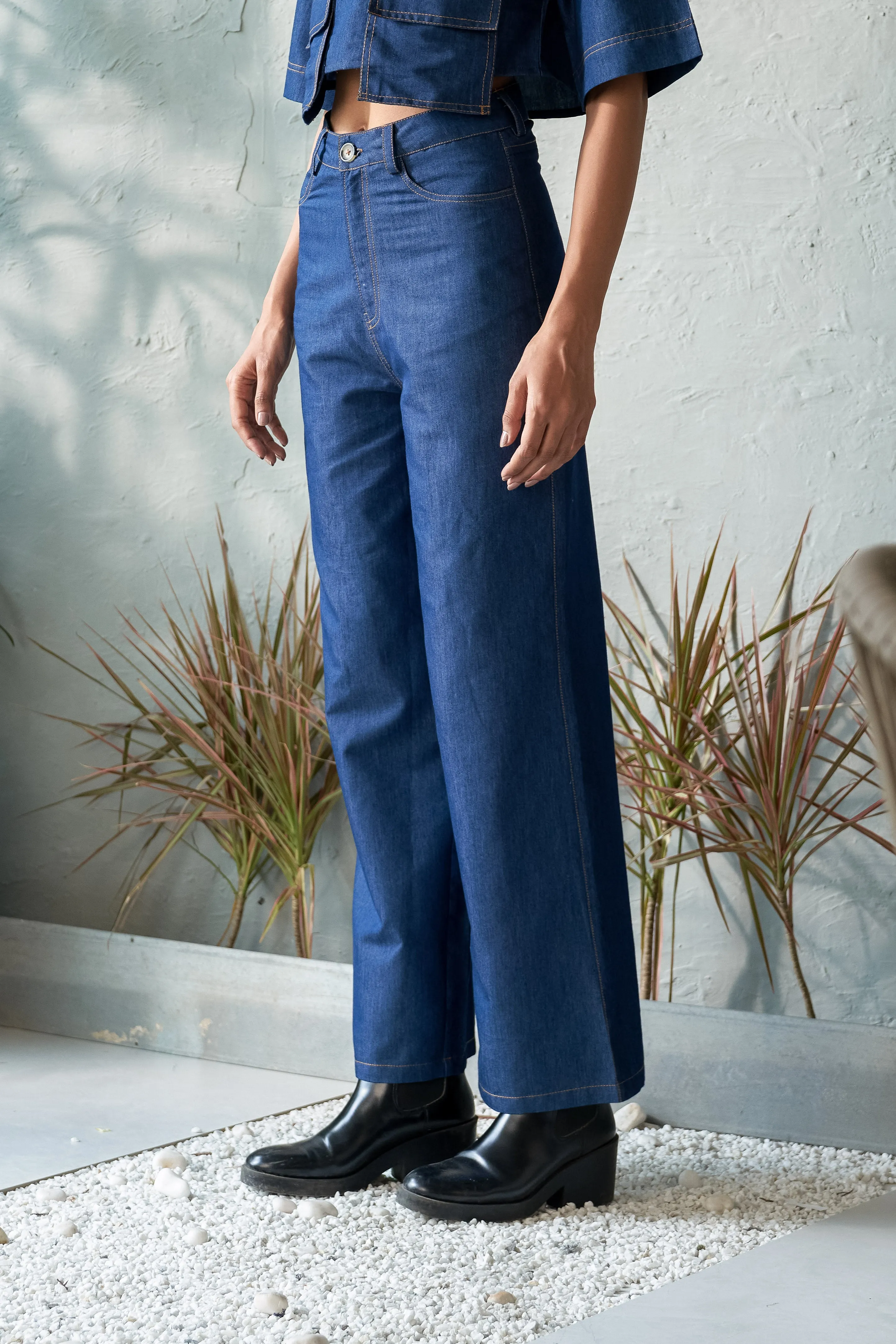 Onyx Blue Denim Pants