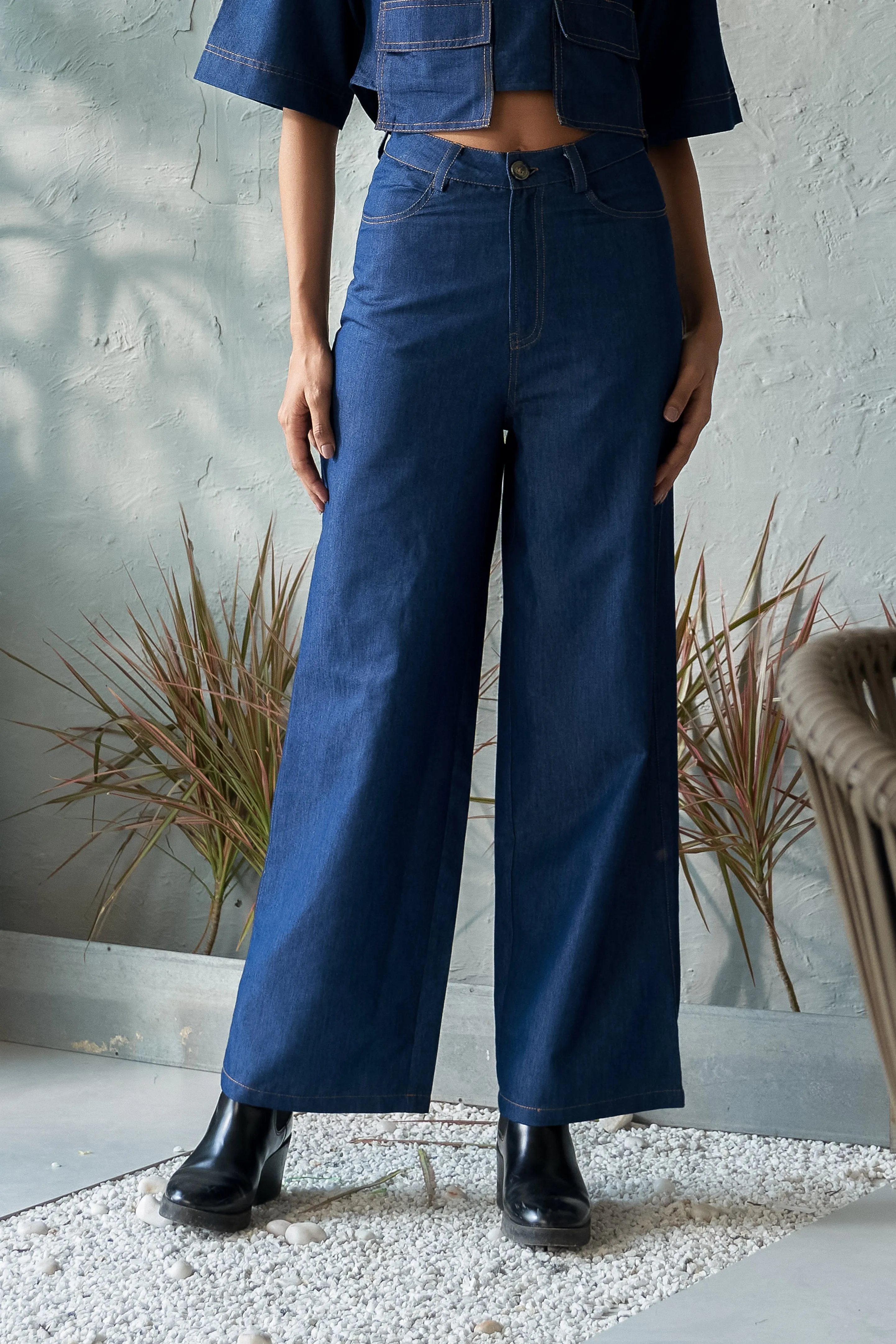 Onyx Blue Denim Pants