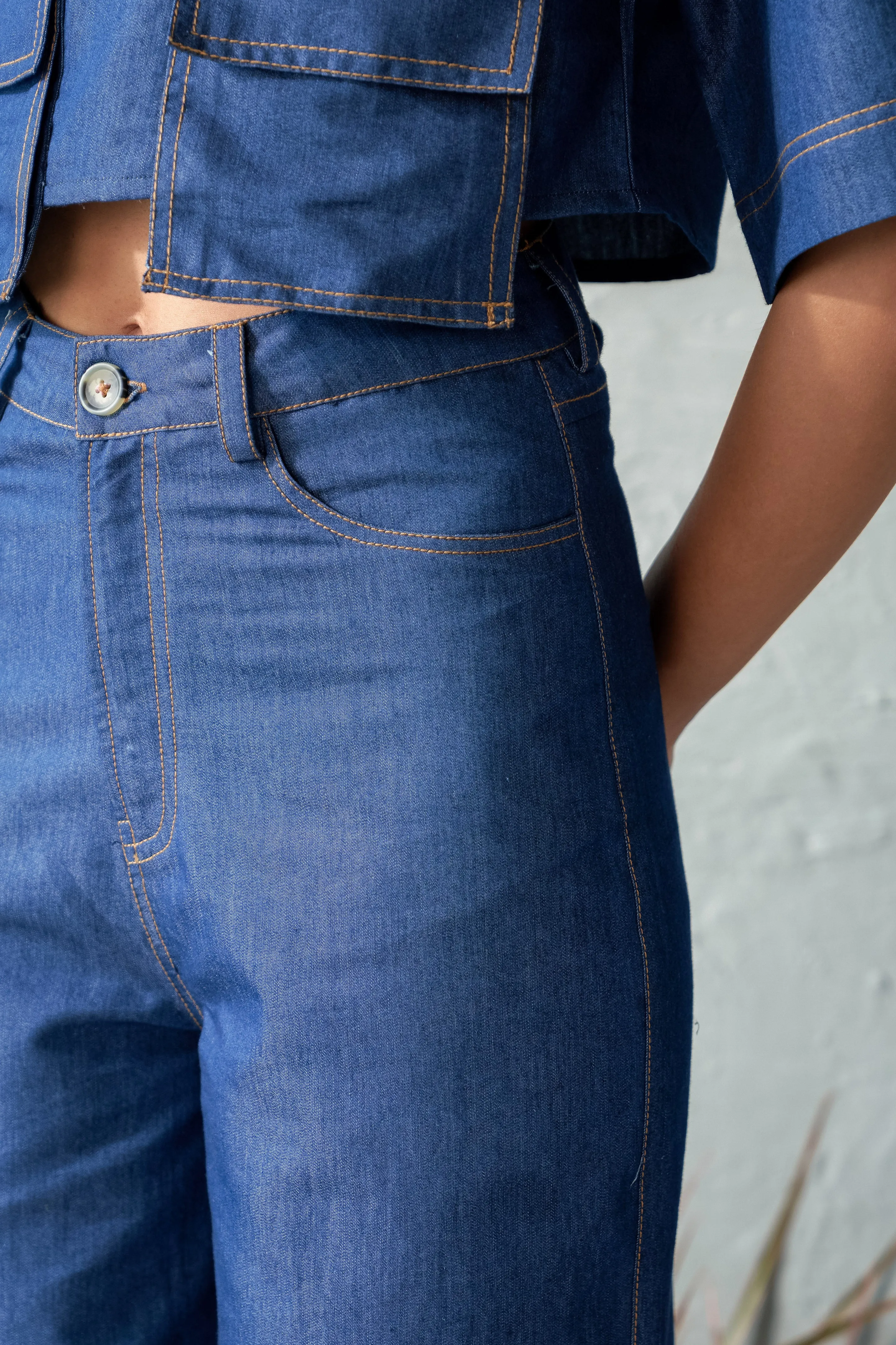 Onyx Blue Denim Pants