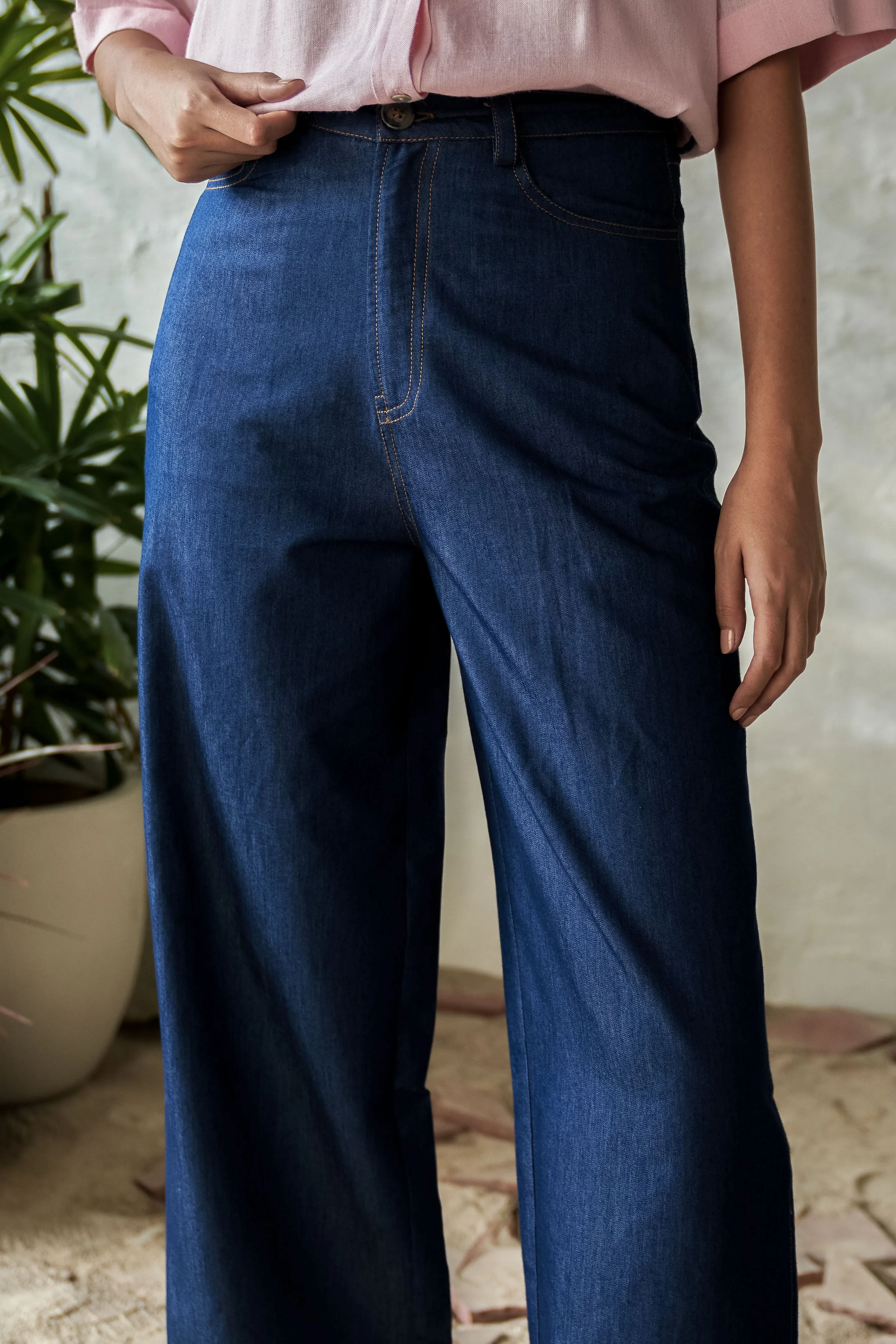 Onyx Blue Denim Pants