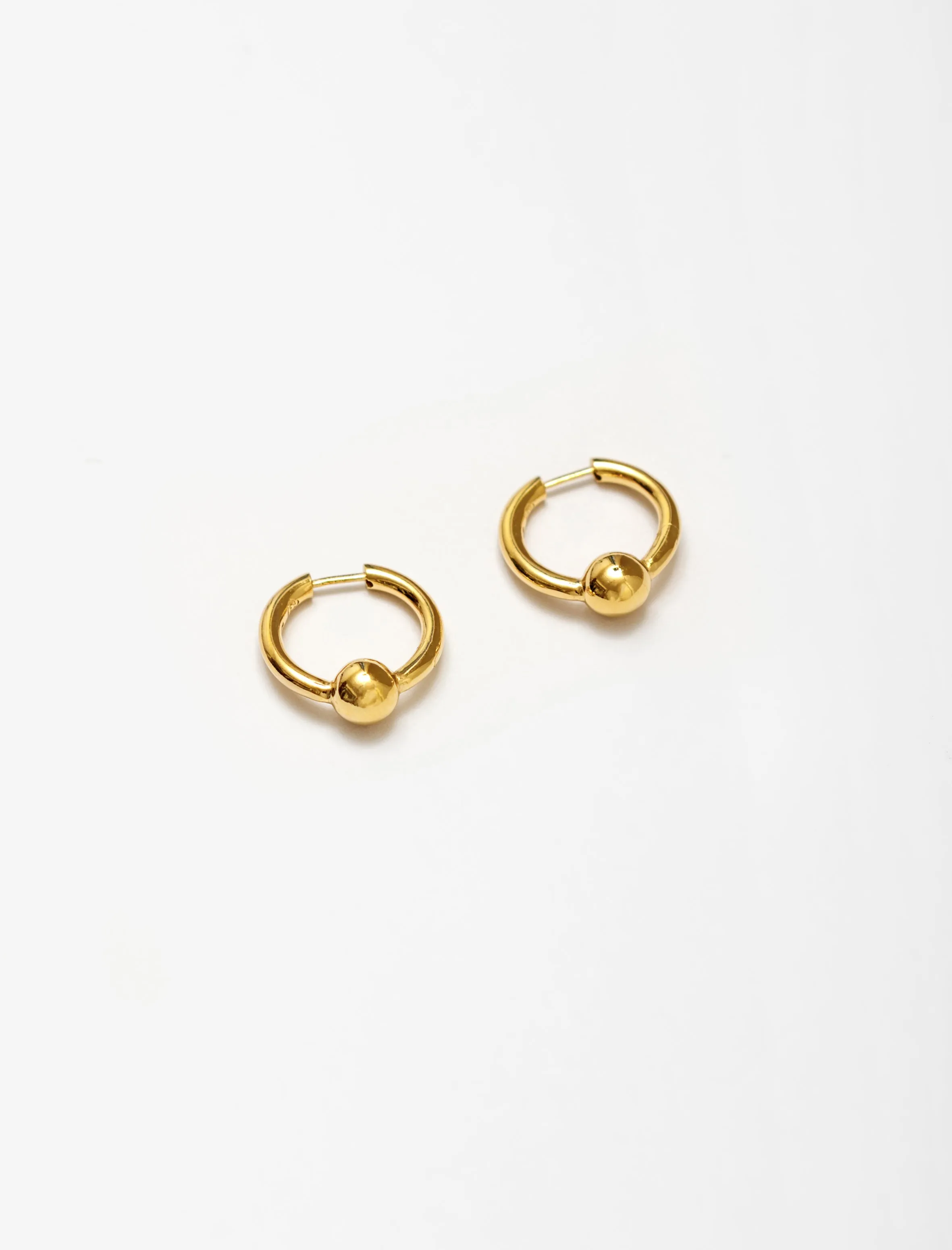 Pearl Earrings Polished Vermeil