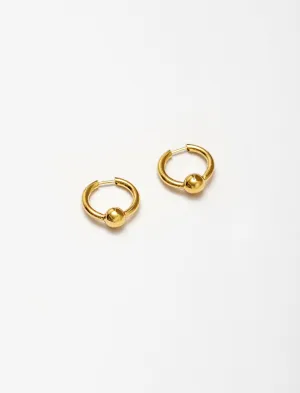 Pearl Earrings Polished Vermeil