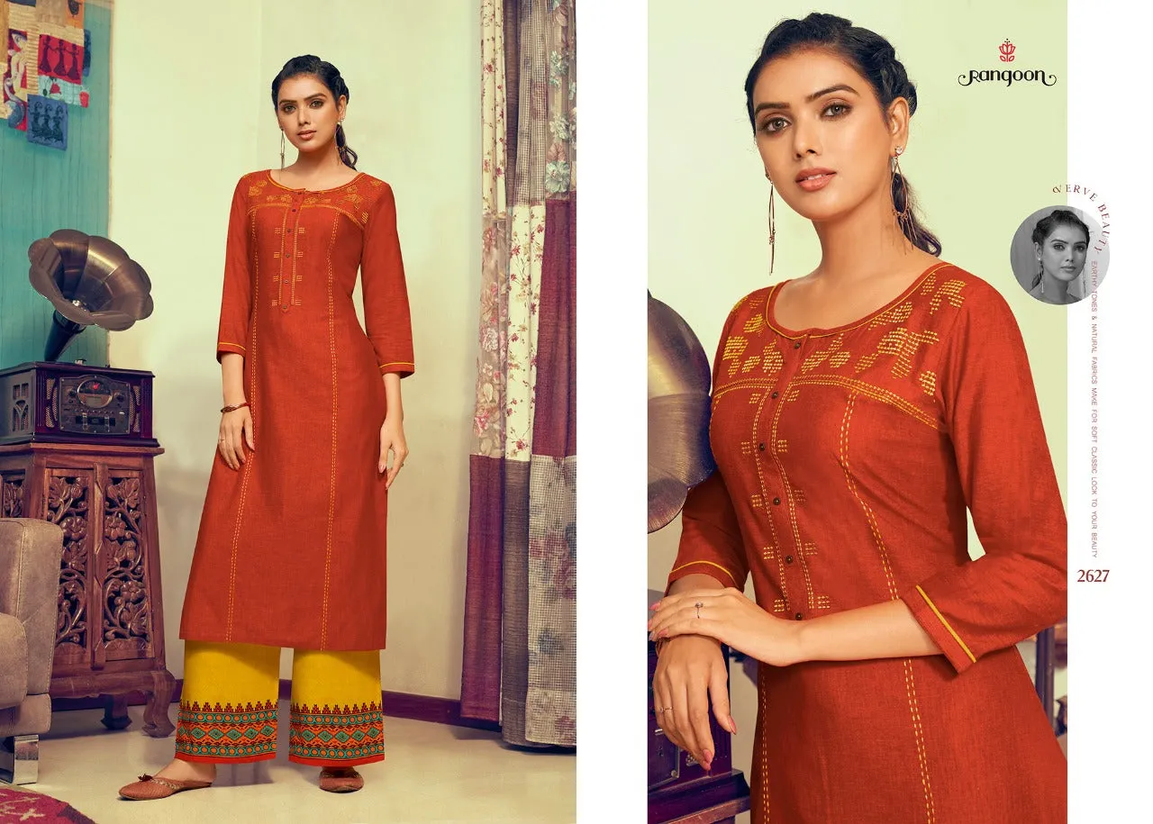 Rangoon Presents Pick Up Cotton Casual Wear Kurtis Collection