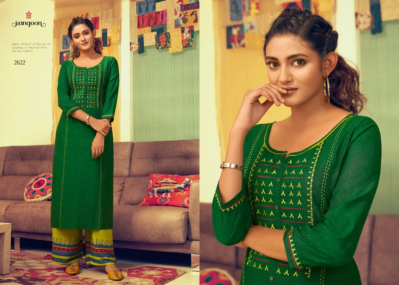 Rangoon Presents Pick Up Cotton Casual Wear Kurtis Collection