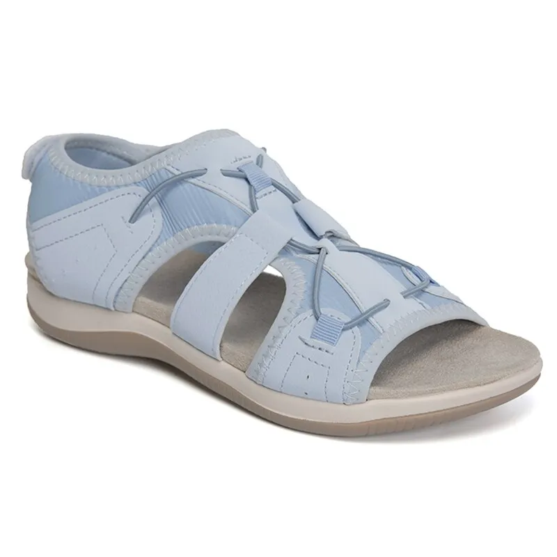 Rimocy Women's Sandals  New Hook Loop Platform Flat Heels Sandals Woman Comfortable Soft Bottom Non-slip Sandalias De Mujer
