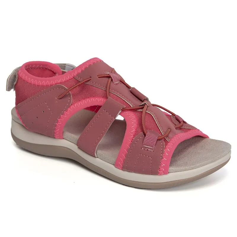 Rimocy Women's Sandals  New Hook Loop Platform Flat Heels Sandals Woman Comfortable Soft Bottom Non-slip Sandalias De Mujer