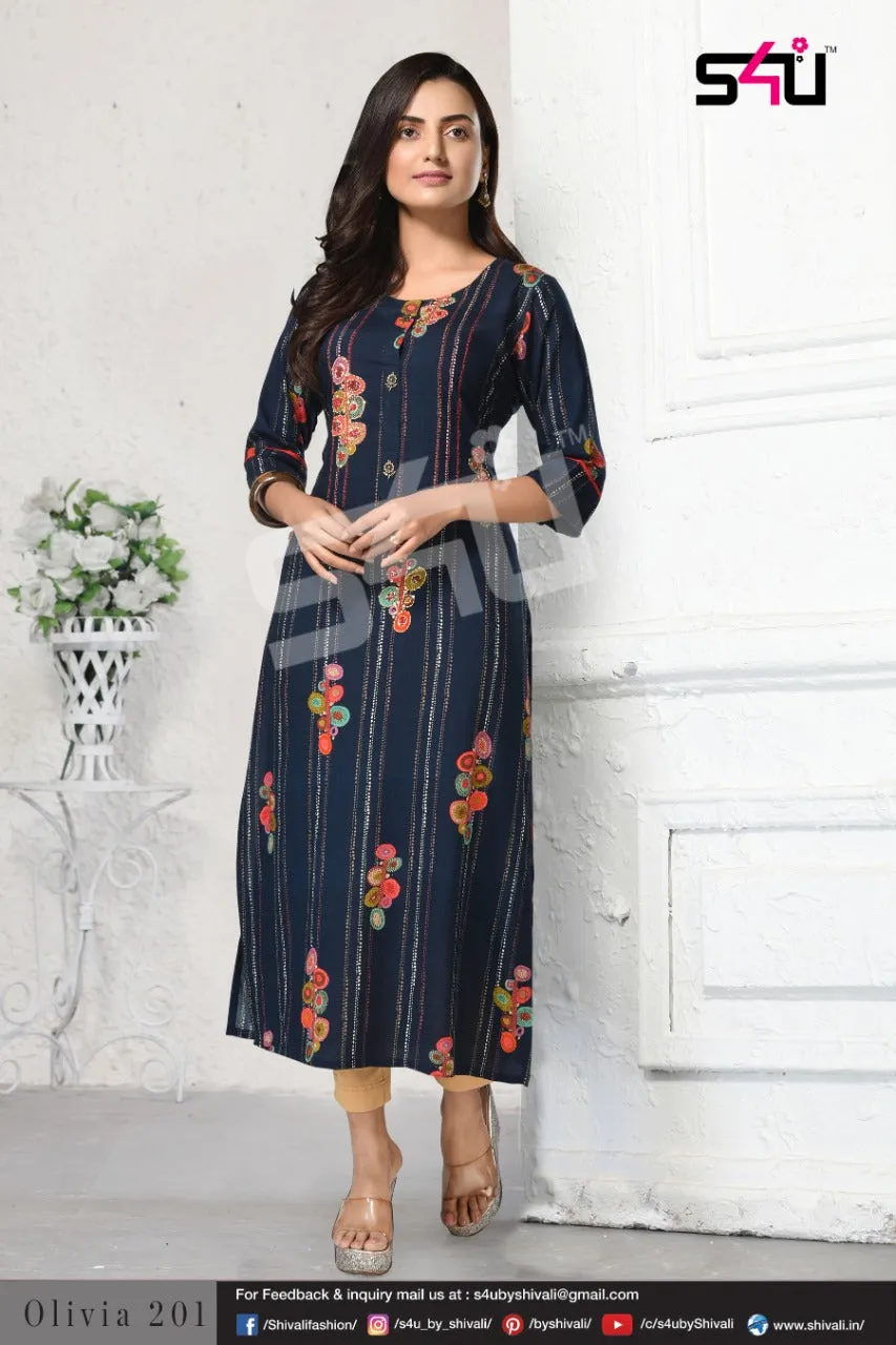 S4U Shivali Olivia Vol 2 Fancy Casual Wear Kurti Collection