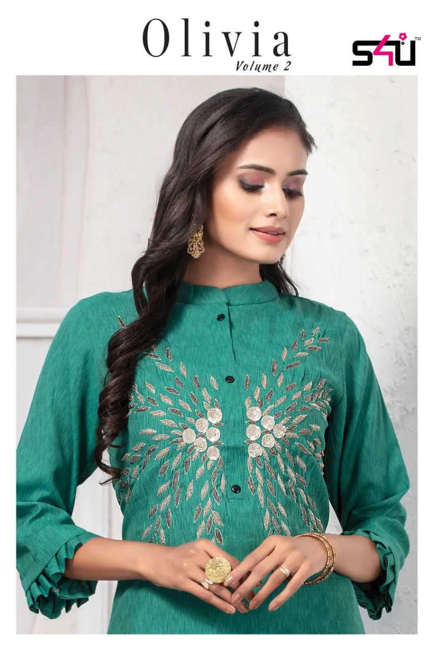 S4U Shivali Olivia Vol 2 Fancy Casual Wear Kurti Collection