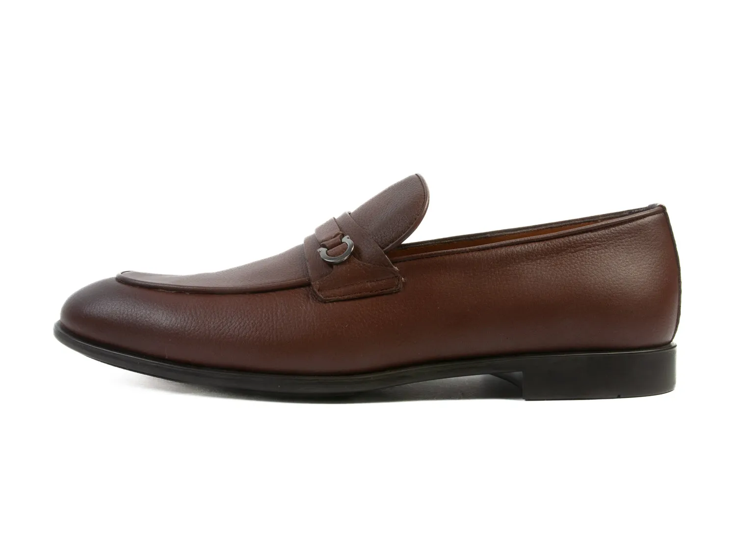 Salvatore Ferragamo NIB Cocoa Brown Calf Leather Desio Loafers