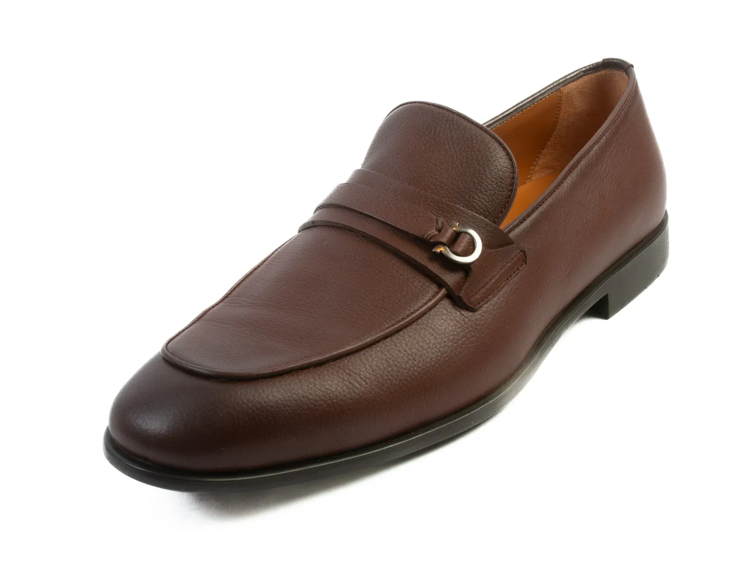 Salvatore Ferragamo NIB Cocoa Brown Calf Leather Desio Loafers