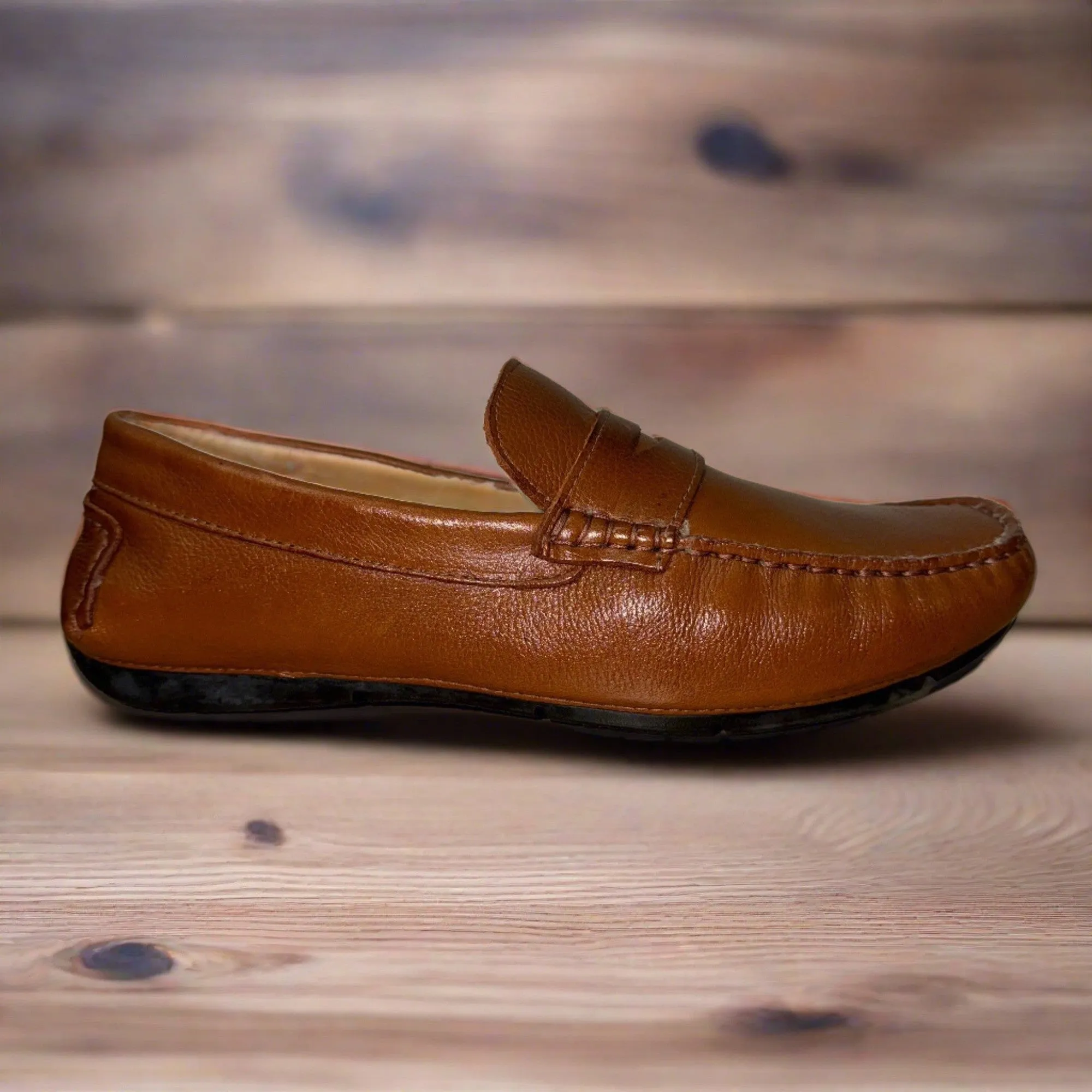 Savelli 33250 Mens Tan Leather Slip On Loafers