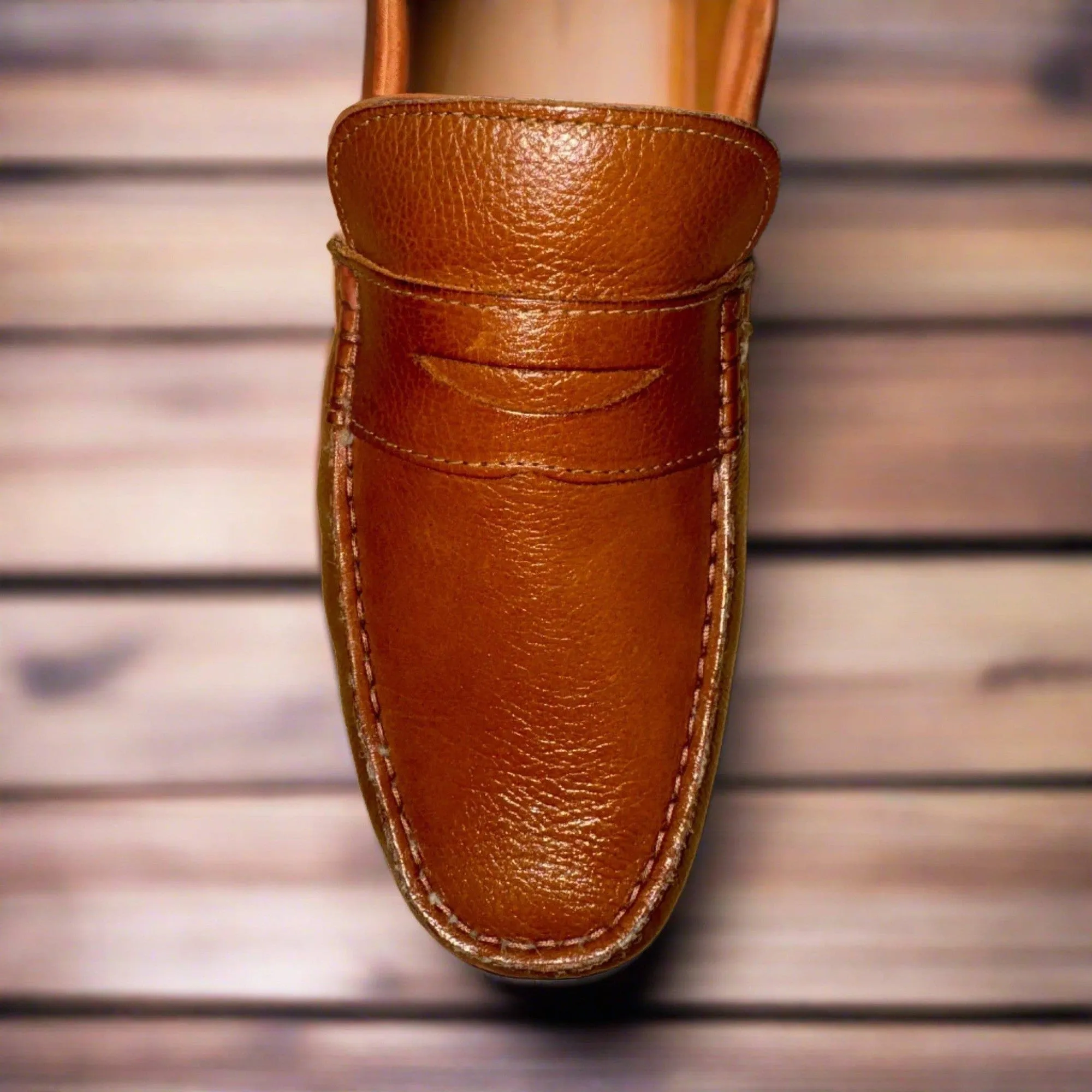 Savelli 33250 Mens Tan Leather Slip On Loafers