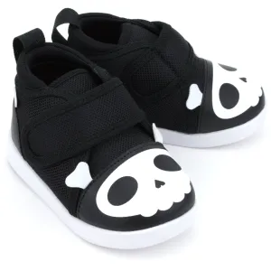 Skull & Crossbones Pirate  Squeaky Toddler Shoes | Black/White Version 2.0 2025
