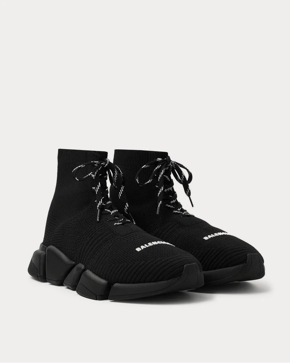 Speed 2.0 Stretch-Knit  Black high top sneakers
