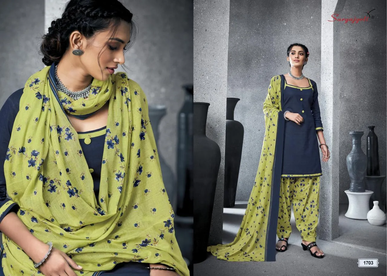 Suryajyoti Patiyala Kudi Vol 17 Cotton Collection Casual Wear Suits